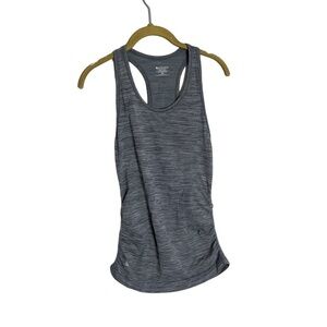 Athleta Gray Space Dye Ruched Exercise Tank XS